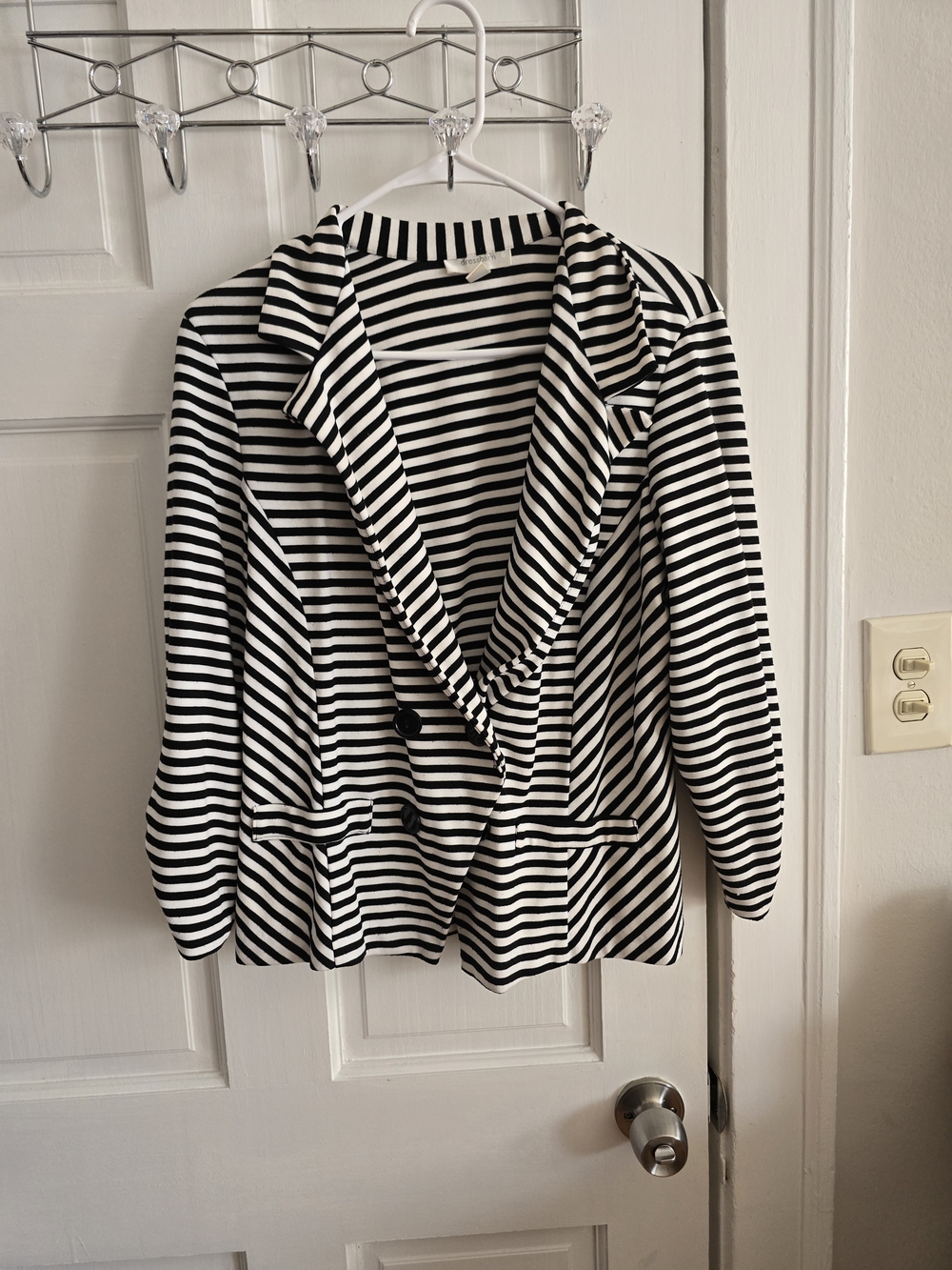 Black & White Striped Blazer